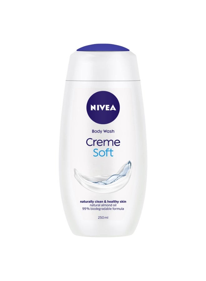 نيفيا جل استحمام نيفيا كريم سوفت 250 مل | غسول للجسم بزيت اللوز الطبيعي | لبشرة نظيفة وصحية ومرطبة | خالٍ من البلاستيك الدقيق - Image 1